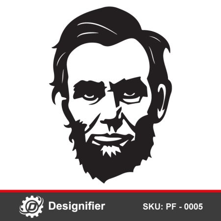 You can use Abraham Lincoln Vector Drawing PF0005 DXF Design to make nice Wall Art for your home or persons who like greatest political figures