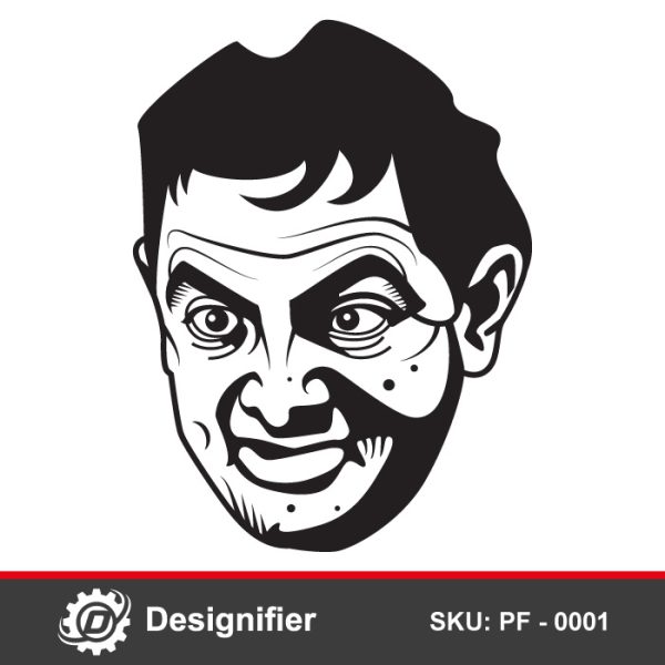 You can use MR Bean Vector Face PF0001 to make very nice Wall Art or Decoration in your home and also give awesome gifts to people closed to you