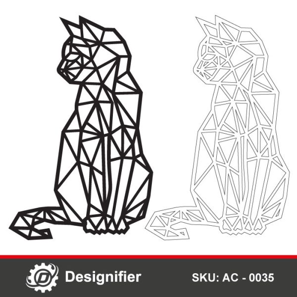 You can make the most amazing pieces of art from this digital design Geometric Cat Wall Art AC0035 or print it on a T-shirt