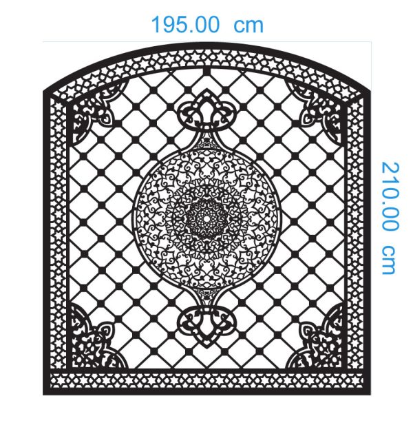 Mandala Single Door DXF GA0004 Dimensions