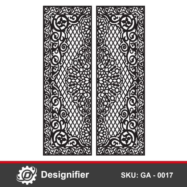 Oriental Large Corner Gate DXF GA0017, CDR SVG Vector File For Laser ...