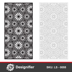 Geometric Polygon Privacy Screen DXF LS0055, CDR SVG File For Laser CNC ...