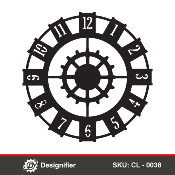 You can also use the Vintage Gear Wall Clock DXF CL0038 digital file to make awesome wall clocks for friends or clients