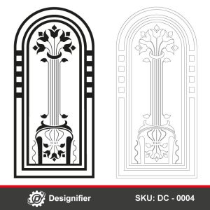 Lotus Flower Curved Frame DXF DC0004, CDR SVG File For Engraving ...