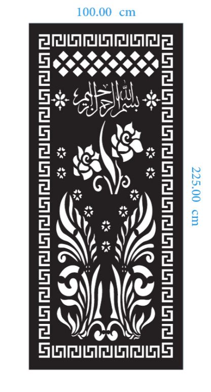 Floral Ornament Versace Door DXF GA0030 Dimensions