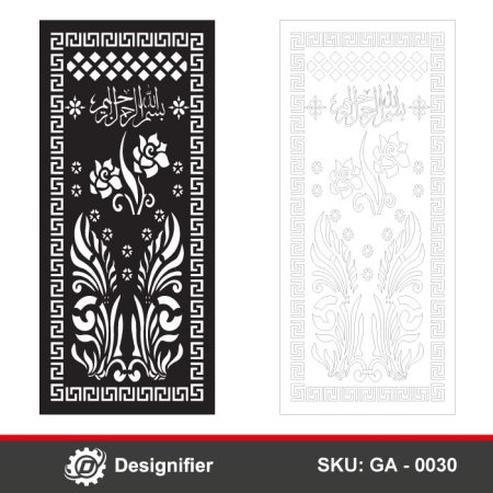 You can make nice and simple metal doors by using Floral Ornament Versace Door DXF GA0030 vector design in Laser or plasma cutting, or CNC manufacturing