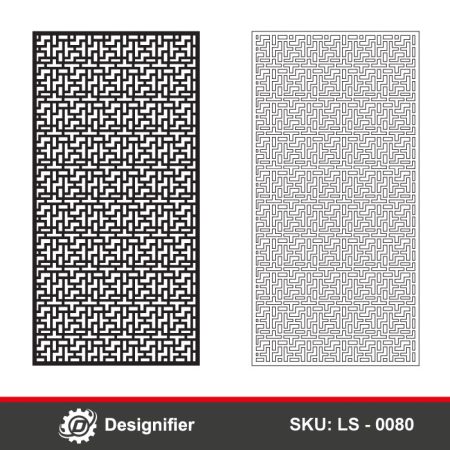 You can create an amazing room divider by using the Geometric Maze Lines Privacy Screen DXF LS0080 vector file in Laser and CNC operations