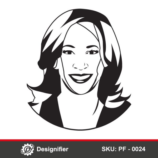 You can make nice portraits  for politics lovers by using Kamala Harris Face DXF PF0024 in laser cutting, engraving, and CNC manufacturing operations