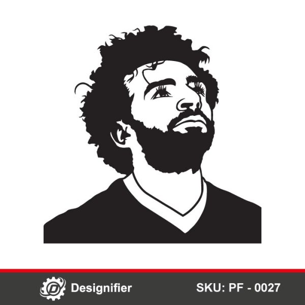 You can make awesome portraits for English Football lovers by using the Mohamed Salah Face DXF PF0027 vector file by Laser cut or CNC engraving