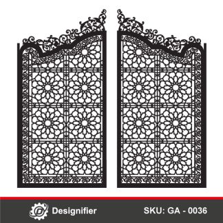 You can make a luxurious gate for a house or masjid by using Arched Arabesque Gate DXF GA0036 vector design in Laser cut, Plasma cutting, or CNC works