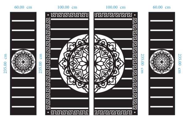 Large Floral Mandala Gate DXF GA0034, CDR SVG File Ready For Laser Or CNC Plasma Cut, Modern Gate Design - Image 2