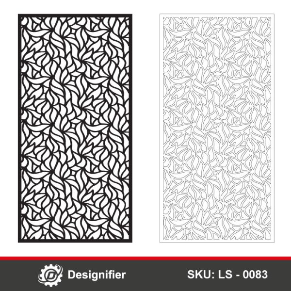 You can make fascinating decorative panels through Leaves Pattern Privacy Screen DXF LS0083 vector design in Laser cutting or CNC manufacturing