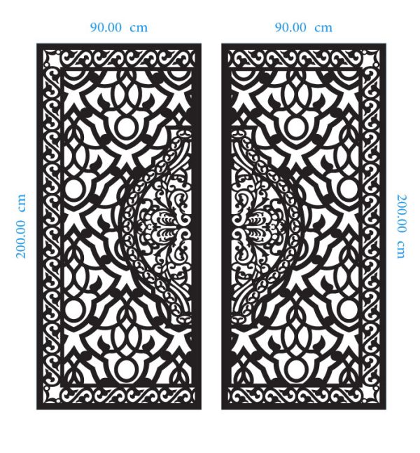 Lotus Flower Gate DXF GA0035, CDR SVG Vector File For Laser And Plasma Cutting, Awesome Classic Gate Design - Image 2