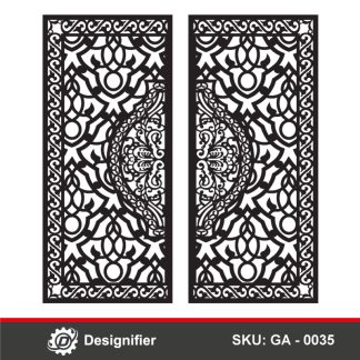 You can make a luxury gate for houses and villas by using Lotus Flower Gate DXF GA0035 vector file in Laser or Plasma cutting