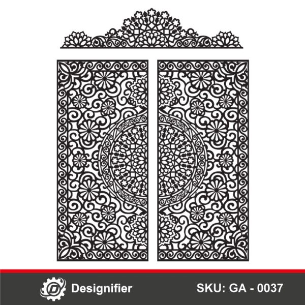 You can make a luxurious home or villa gates through Daisy Flower Gate DXF GA0037 vector design in Laser or Plasma cut metals