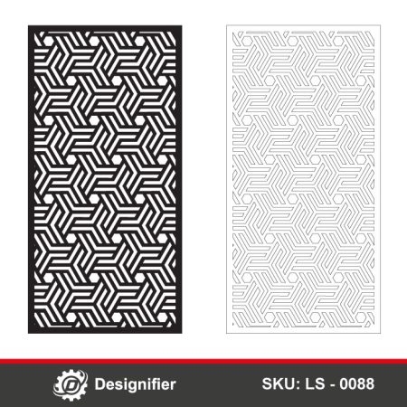 Use Hex Weave Privacy Screen DXF LS0088 to make awesome room dividers, and door decorations by laser cutting, Plasma cut, or CNC manufacturing