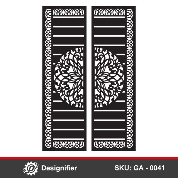 You can make a very nice and simple gate by using the Modern Floral Mandala Gate DXF GA0041 vector file in Laser and Plasma cutting