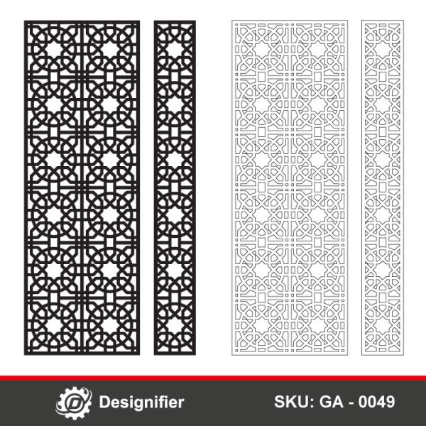 Spider Web Ornament Door DXF GA0049 can be used to make very nice and simple doors with Laser cut and Plasma cutting technology